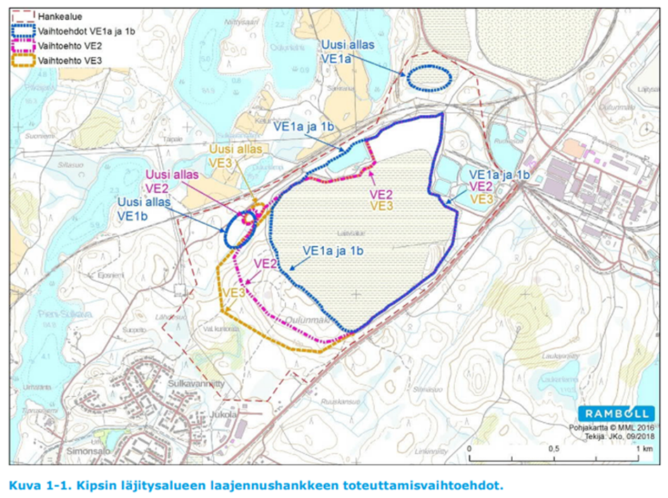 Ymp&auml;rist&ouml;vaikutusten arvioinnin 2019 vaihtoehdot