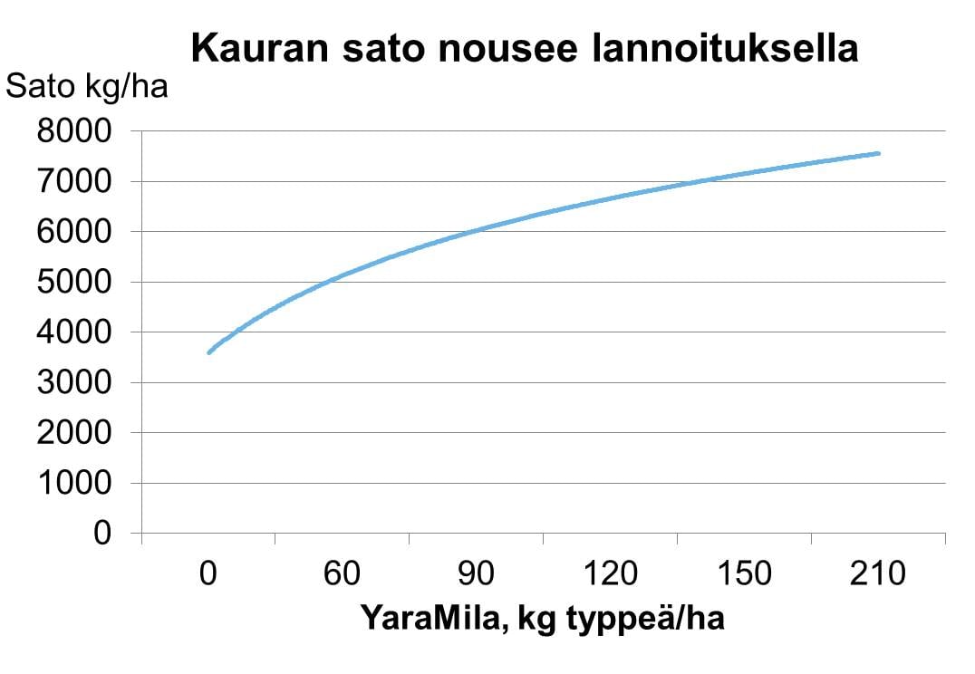 Kauran sato nousee typpilannoituksella