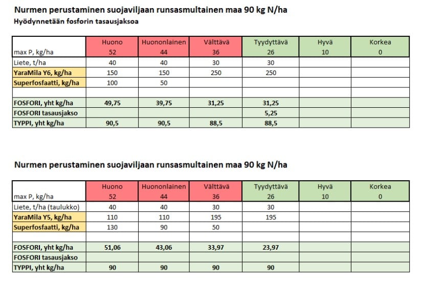 Nurmen perustaminen suojaviljaan