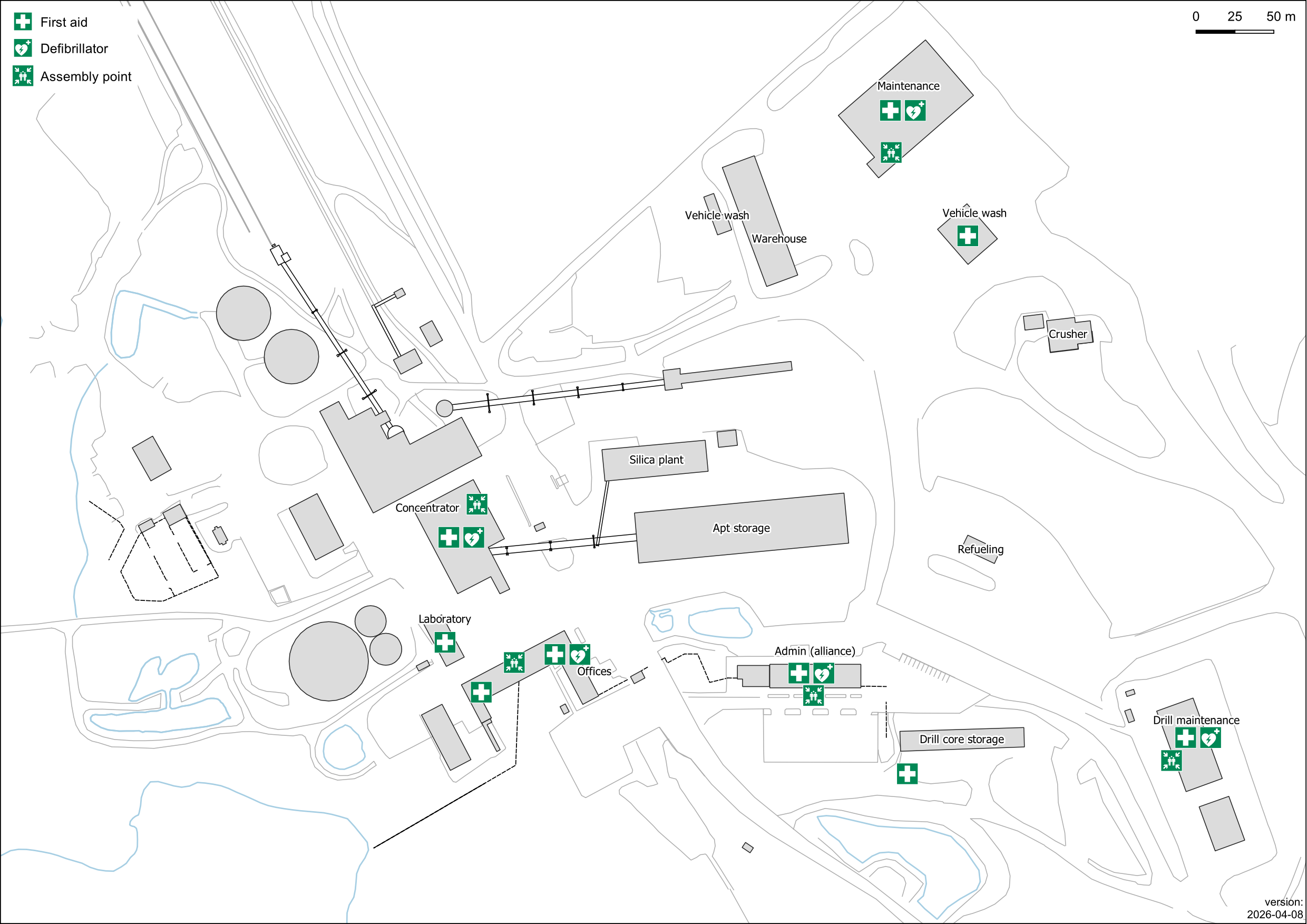 Map of mine area
